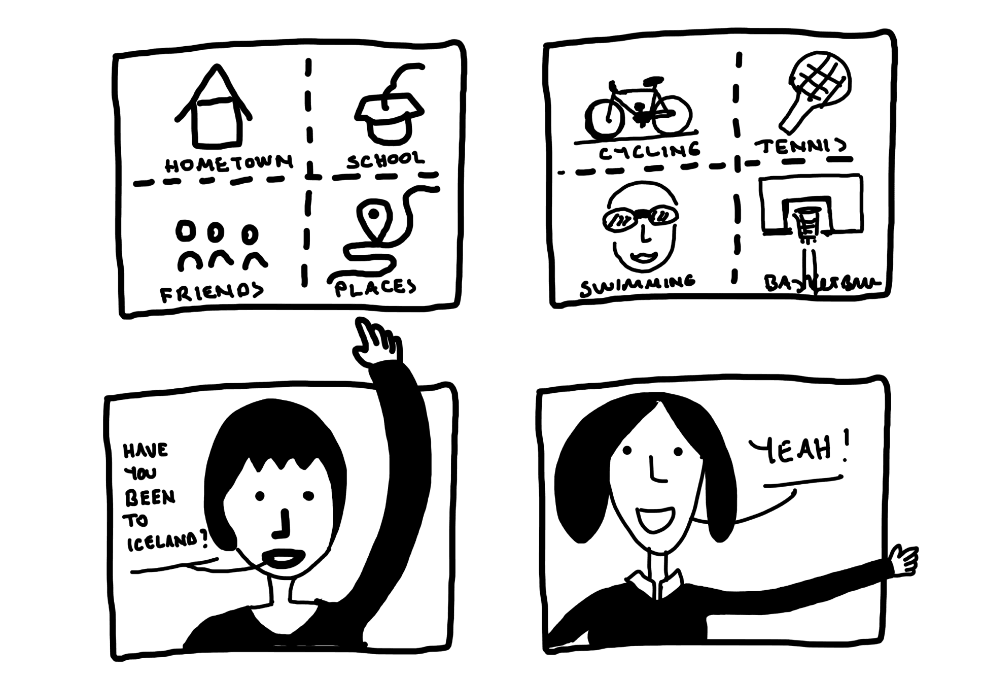 Owl saying Hooo illustration for virtual meetings